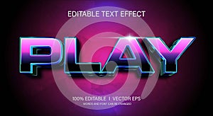 play 3d vector text effect with modern style design