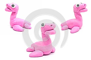Play doh Elasmosaurus on white background