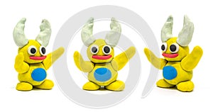 Play dough Beetle on white background