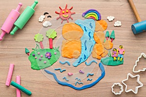 play dough and Molding clay.