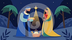 A play that explores the journey of Mary and Joseph to Bethlehem as they await the birth of the baby Jesus performed in