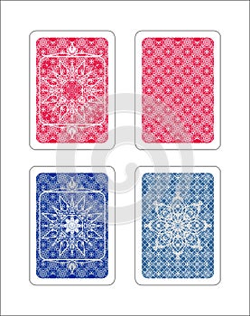 Play gambling card vector pattern