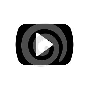 Play glyph flat icon