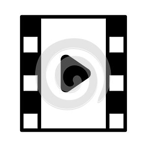 Play glyph flat vector  icon