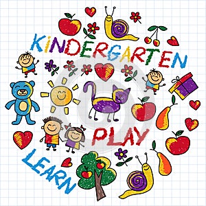 Play Learn and grow together Vector image