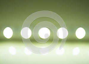 Play of light on defocusing blur led lamps