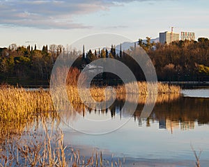 Play of light in Tirana lake