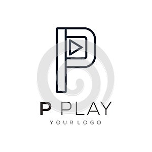 Play logo design vector