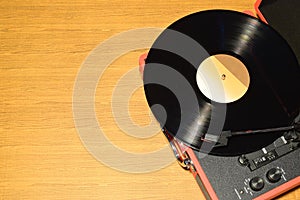 Play music with vinyl record player