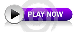 Play now button on white