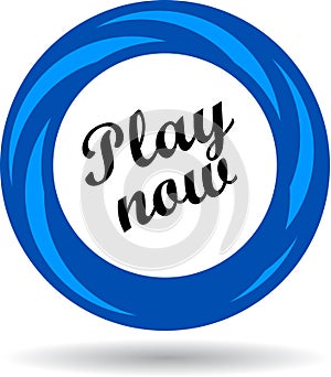 Play now colorful icon