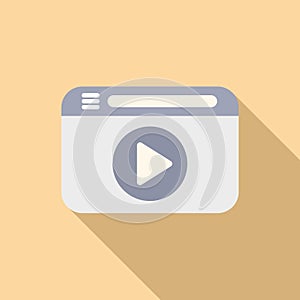 Play online commerce icon flat vector. Web site