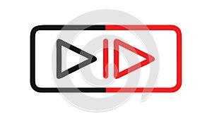 Play and Pause Media Control Buttons for Player Interface, vector design Generative AI