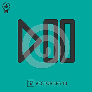 Play pause vector icon. Vector illustration EPS 10