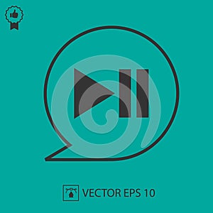 Play pause vector icon. Vector illustration EPS 10