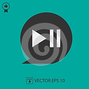 Play pause vector icon. Vector illustration EPS 10