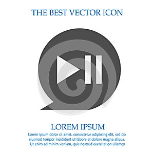 Play pause vector icon. Vector illustration EPS 10
