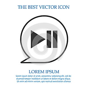 Play pause vector icon. Vector illustration EPS 10