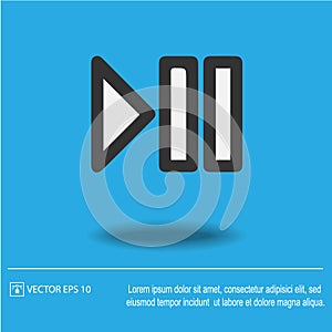 Play pause vector icon. Vector illustration EPS 10