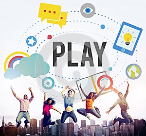 Play Playful Enjoyment Imagination Create Concept photo