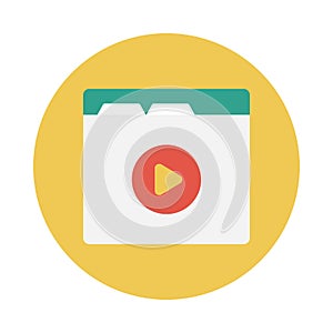 Play sharing reception  vector flat icon