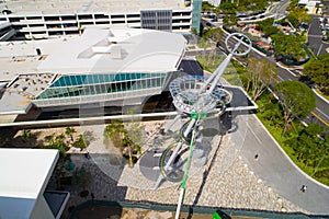 Aerial image of the slide at Aventura Mall Florida photo