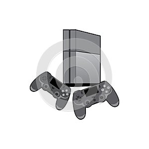 Play station 4 game console vector