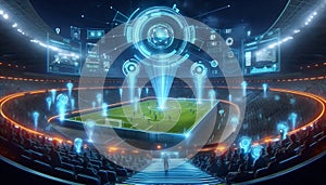 A play-to-earn arena, Ai generated image