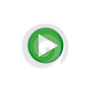 Play vector icon. Media player symbol. Video and audio multimedia reproduction