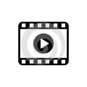 Play video icon. Movie icon. Video player symbol