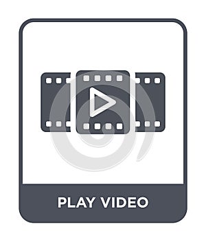 play video icon in trendy design style. play video icon isolated on white background. play video vector icon simple and modern