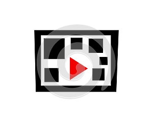 play video logo 3 icon template