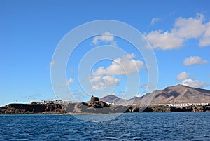 Playa Blanca coastline, Canary islands of Spain photo