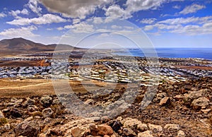 Playa Blanca from Volcano Montana Roja