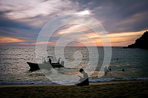 Playa Carrizalillo at sunset