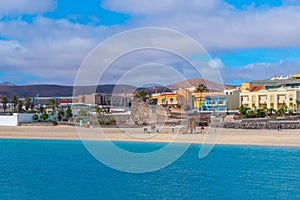 Playa Chica beach at Puerto del Rosario, Fuerteventura, Canary Island, Spain photo