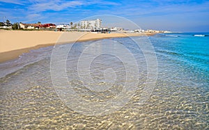 Playa de la Mata beach in Torrevieja Spain