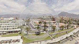 Playa de Las Americas, Tenerife. Aerial view in summer season