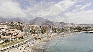 Playa de Las Americas, Tenerife. Aerial view in summer season