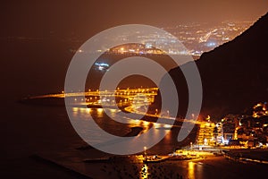 Playa de Las Teresitas at night