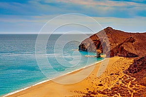 Playa de los Muertos beach in Cabo de Gata-Nijar Natural Park, photo