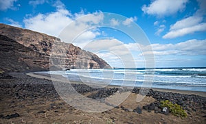 Playa De Orzola beach, Lanzarote, Canary Islands, Spain