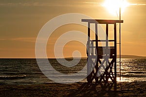 Playa de Palma, sunset, Mallorca Spain