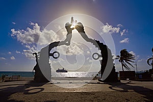 Playa del Carmen Portal Maya sculpture photo