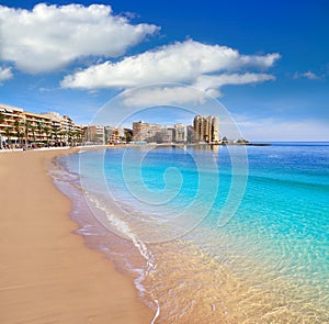 Playa del Cura beach in Torrevieja of Spain