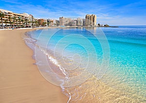 Playa del Cura beach in Torrevieja of Spain