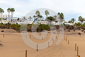 Playa del Ingles dunes Gran Canaria Spain