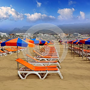 Playa del Ingles Maspalomas beach in Gran Canaria photo