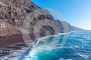 Playa del Verodal beach at El Hierro island, Canary islands, Spain photo