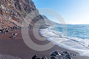 Playa del Verodal beach at El Hierro island, Canary islands, Spain photo